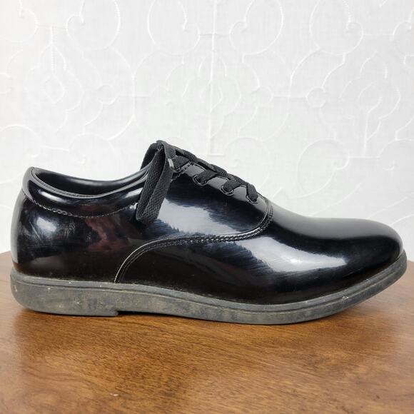 DINKLES Shoes Mens 11 Womens 13 Black Patent Formal Marching Band  Lace Up - Picture 1 of 16